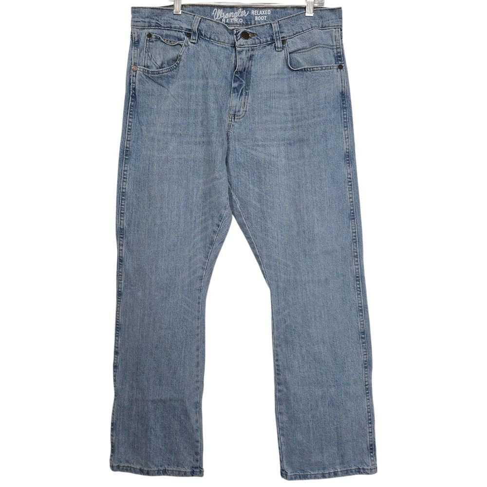 35x32 Wrangler Retro Relaxed Fit Bootcut Jeans Light Wash 10WRT20CR Cowboy Rodeo